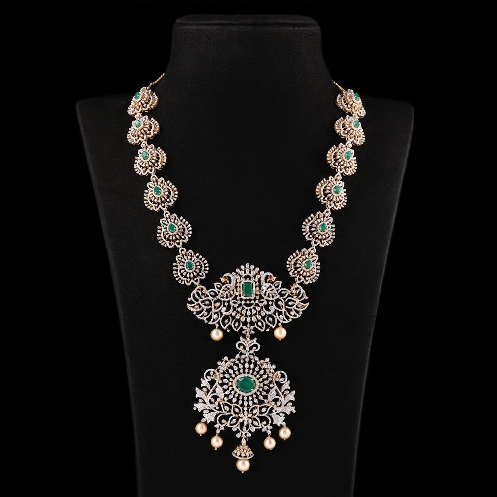 Long diamond haram necklace